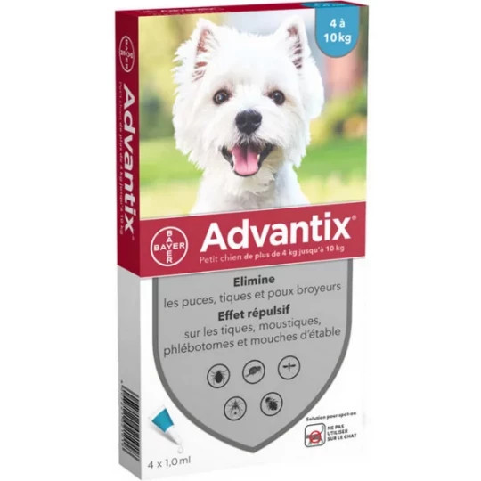 Advantix Petit Chien 4-10 kilos