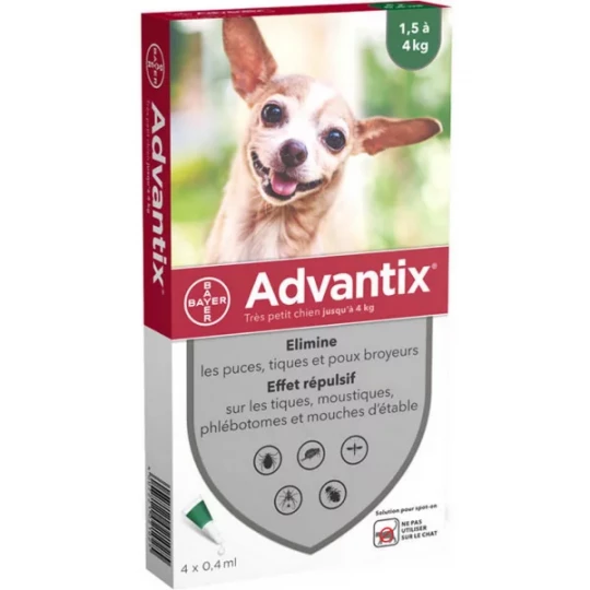 Advantix Très Petit Chien 1,5-4 kilos