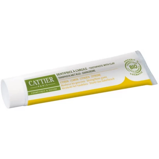 Cattier Dentifrice Dentargile à l'Huile Essentielle de Citron