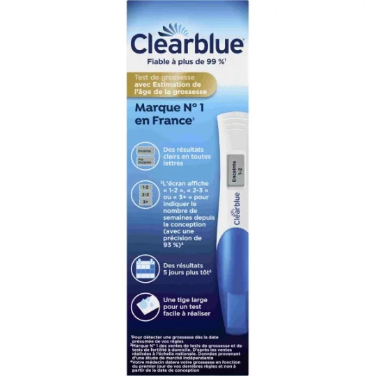 Clearblue Test de Grossesse Digital Avec Estimation de l'Age de Grossesse - image 2