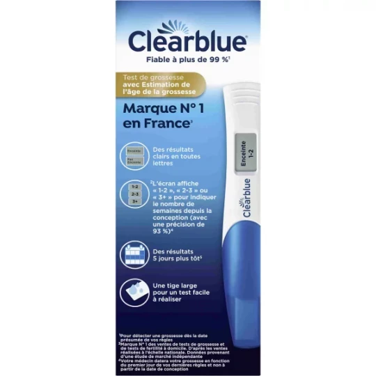 Clearblue Test de Grossesse Digital Avec Estimation de l'Age de Grossesse - image 9