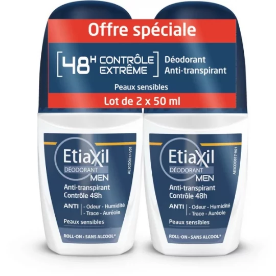 Etiaxil Déodorant Men Anti-Transpirant 48h Roll-On