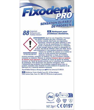 Fixodent Pro Comprimés Nettoyants Extra Fraîcheur Longue Durée