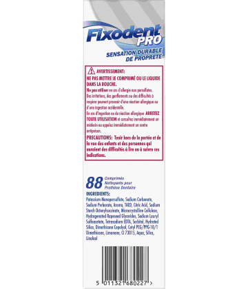 Fixodent Pro Comprimés Nettoyants Extra Fraîcheur Longue Durée