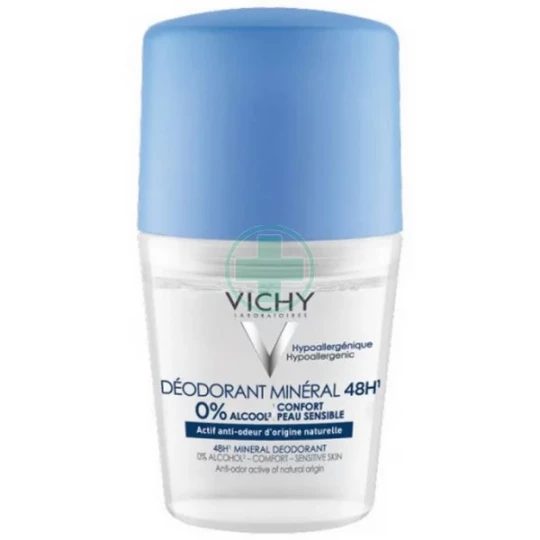 Vichy Déodorant Minéral 48h Roll-on Sans Sels d'Aluminium