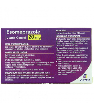 Esoméprazole 20 mg Viatris Conseil