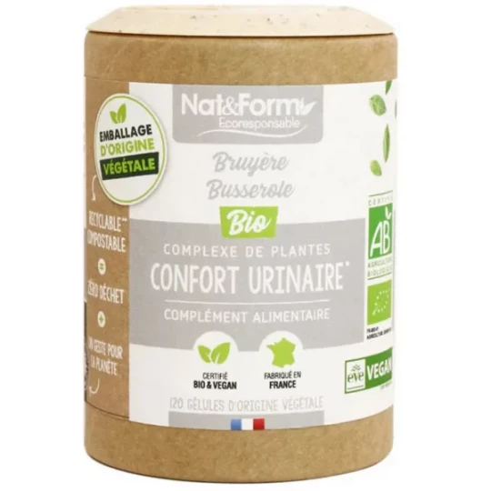 Nat&Form Confort Urinaire Bruyère Busserole Bio x 120