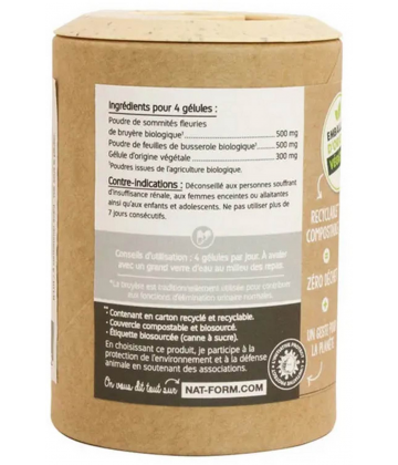 Nat&Form Confort Urinaire Bruyère Busserole Bio x 120