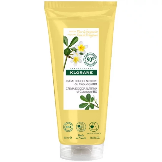 Klorane Crème de Douche Nutritive Fleur de Frangipanier Bio 200 ml
