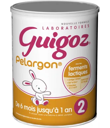 Guigoz Pelargon Lait 2ème Âge 800 g 