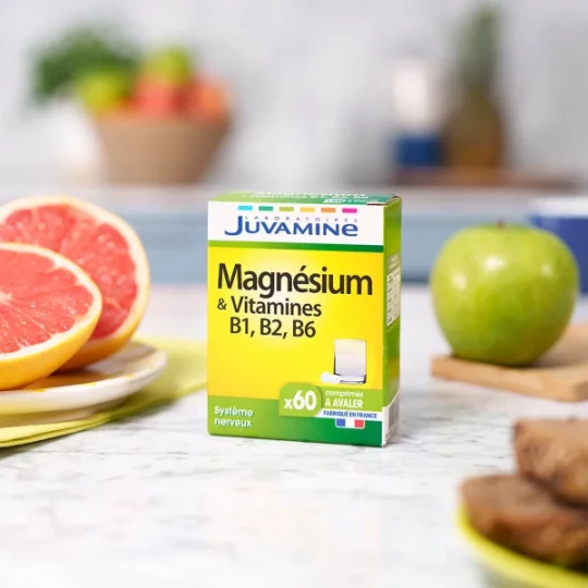 Juvamine Magnésium Vitamines B1 B2 B6 Comprimés x 60 - image 2