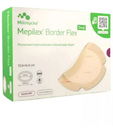 Mepilex Border Flex Oval Pansements x 16