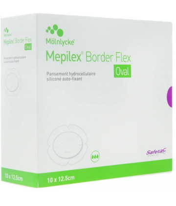 Mepilex Border Flex Oval Pansements x 16