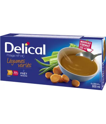 Delical Potage HPHC Légumes Variés 4 x 200 ml