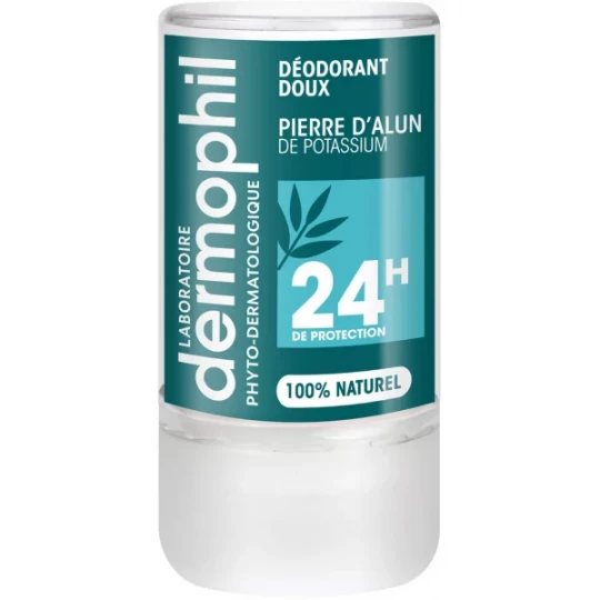 Dermophil Indien Déodorant Doux Pierre d'Alun 24h 115 g