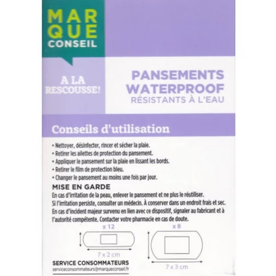 Marque Conseil Pansements Waterproof x 20 - image 2