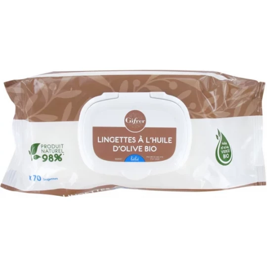 Gifrer Lingettes Nettoyantes à l'Huile d'Olive Vierge