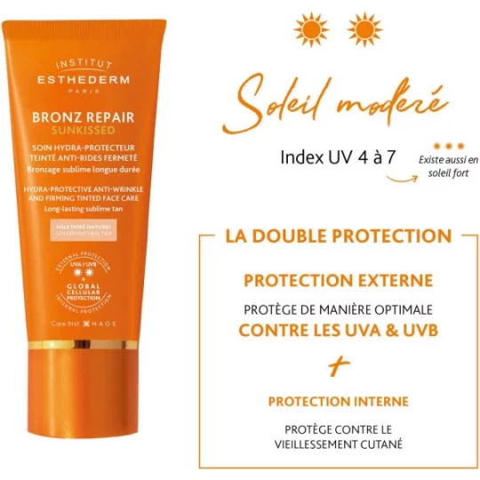 Institut Esthederm Bronz Repair Sunkissed Soin Protecteur Teinté Anti-Rides Fermeté Soleil Modéré 50 ml - image 5
