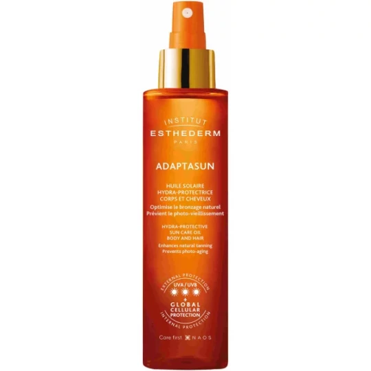 Institut Esthederm l'Huile Solaire Soin Protecteur Corps et Cheveux Soleil Fort 150 ml