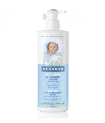 Klorane Bébé Gel Moussant Surgras 500 ml