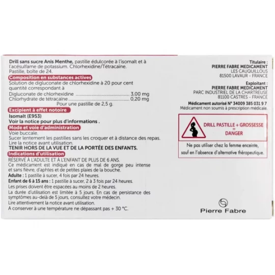 Drill Pastilles Sans Sucre Anis Menthe x 24 - image 2