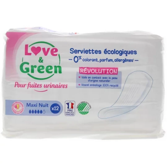 Love & Green Serviettes Écologique Incontinence Urinaire - image 3