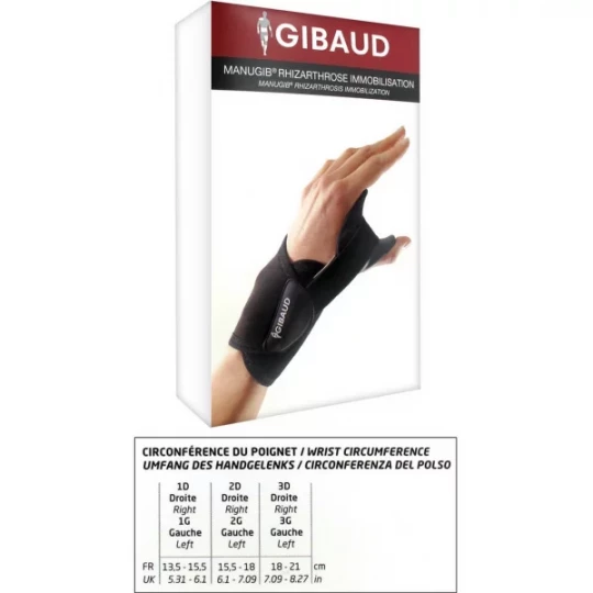 Gibaud Manugib Orthèse Rhizarthrose Immobilisation