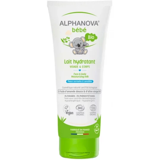 Alphanova Bébé Lait Hydratant Visage et Corps 200 ml