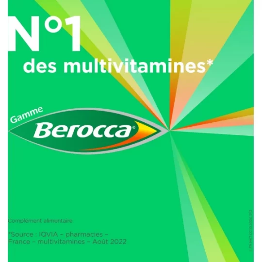 Berocca Energie Cassis Vitamine B et C, Magnésium et Zinc Comprimés Effervescents x 30 - image 3