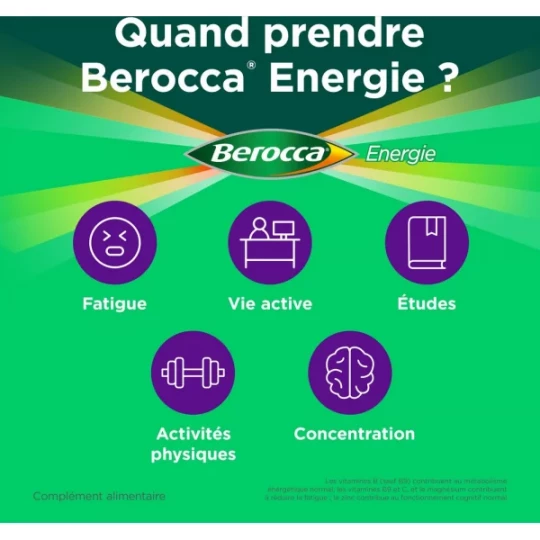 Berocca Energie Cassis Vitamine B et C, Magnésium et Zinc Comprimés Effervescents x 30 - image 9