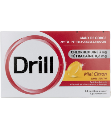 Drill Pastilles Sans Sucre Miel Citron
