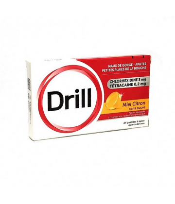 Drill Pastilles Sans Sucre Miel Citron
