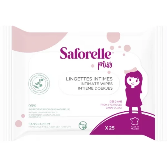 Saforelle Miss Lingettes Intimes x 25