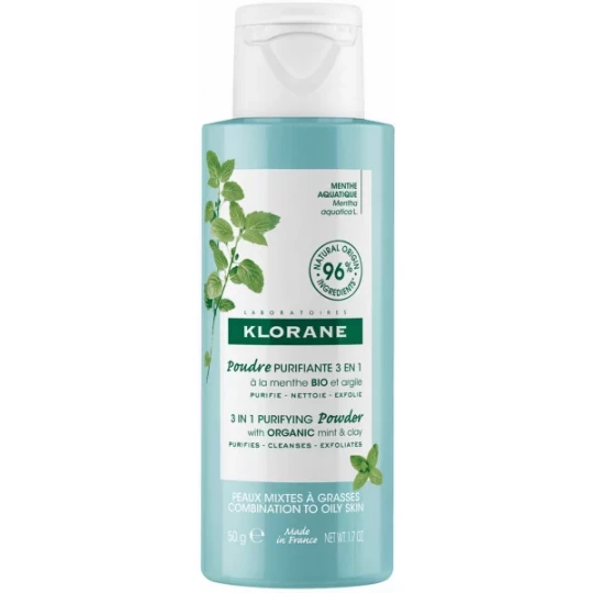 Klorane Menthe Aquatique Poudre Nettoyante 50 g