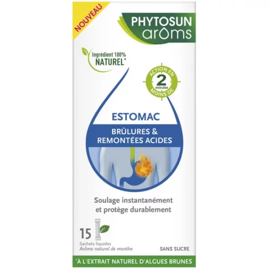 Phytosun Arôms Brûlures d'Estomac et Remontées Acides Menthe x 15