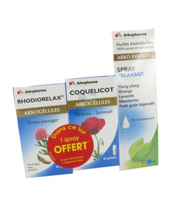 Arkogélules Coquelicot + Rhodiorelax + Spray Relaxant OFFERT (NSFP)