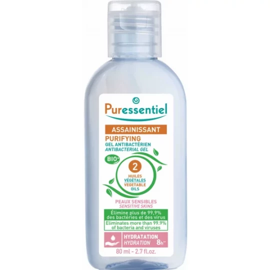 Puressentiel Assainissant Gel Antibactérien Peaux Sensibles 80 ml