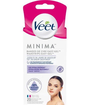 VEET Minima Bandes De Cire Easy-Gel Visage x 20