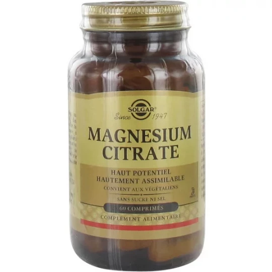 Solgar Citrate de Magnésium Comprimés x 60