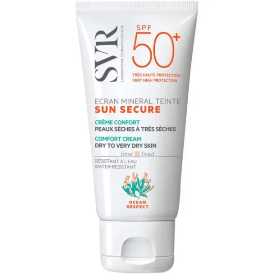 SVR Sun Secure Écran Minéral Teinté Peaux Sèches à Très Sèches SPF50+ 60 g