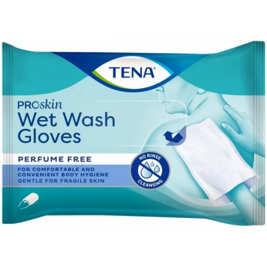 Tena ProSkin Wet Wash Gloves x 8