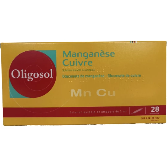 Oligosol Manganèse-Cuivre x 28