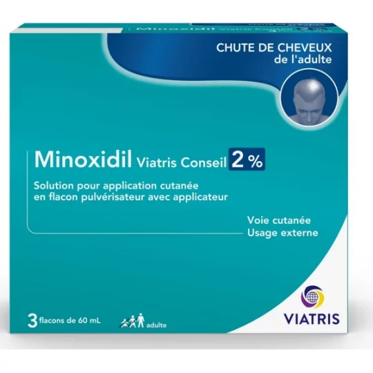 Minoxidil Mylan Viatris 2 % 3 x 60 ml