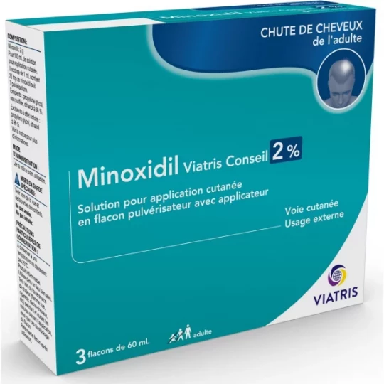 Minoxidil Mylan Viatris 2 % 3 x 60 ml - image 2