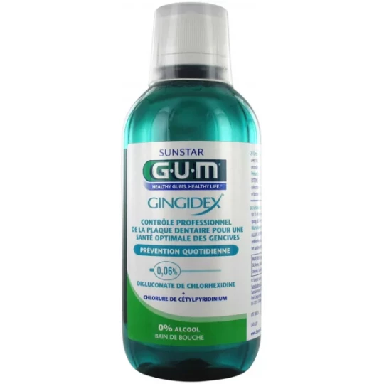 GUM Gingidex Bain de Bouche Sans Alcool 300 ml