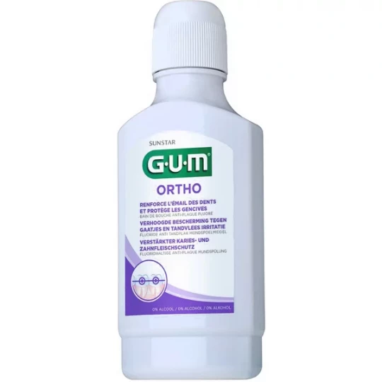 GUM Ortho Bain de Bouche Sans Alcool 300 ml