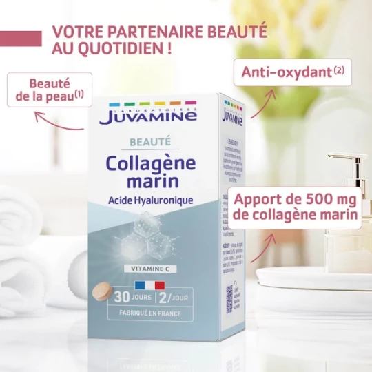 Juvamine Collagène Marin Acide Hyaluronique Comprimés x 60 - image 3