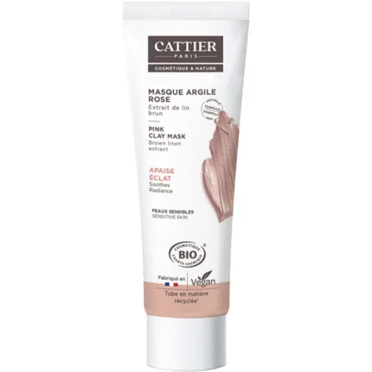 Cattier Masque Argile Rose Bio 100 ml