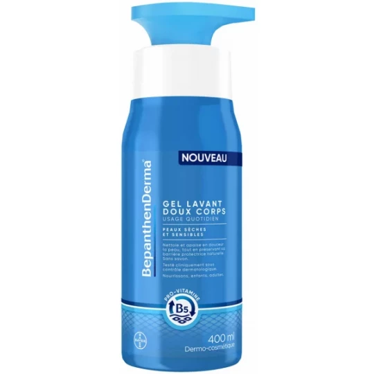 BepanthenDerma Gel Lavant Doux Corps Peaux Sèches et sensibles 400 ml