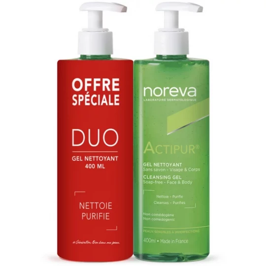 Noreva Exfoliac Actipur Gel Dermo Nettoyant 2 x 400 ml